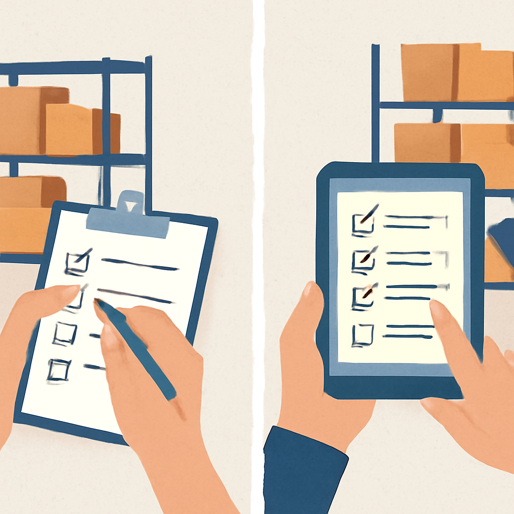 Manual vs. digital methods of Stocktaking